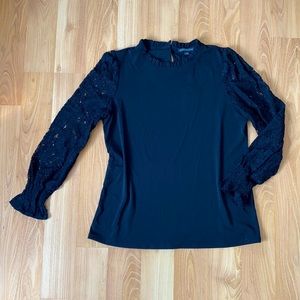 Adrianna Papell Ruffle Neck Blouse